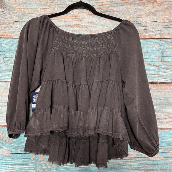 Lucky Brand NWT Ruffle Crop Top Size Medium - Picture 7 of 7